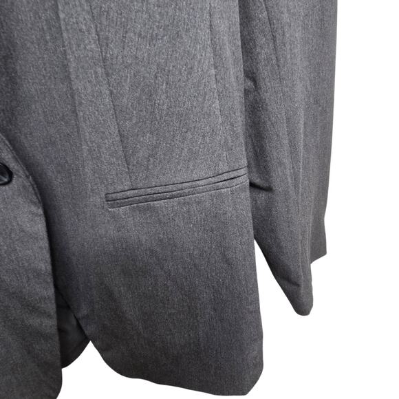 Old Navy Pixie Blazer Womens Plus 2X Smoke Gray One Button Stretch Career Office - Picture 4 of 10